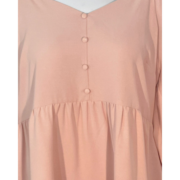 Peach Blouse with Button Detail - Picture 6 of 13